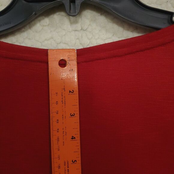 Est. 1946 Women's Size XL Red Short Sleeve Sweater with Lace & Fringe - Picture 11 of 13